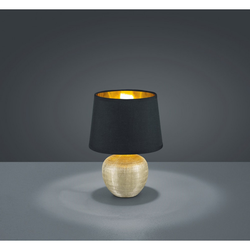 Lampa stołowa glamour czarno-złota Luxor | Reality