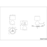 Lampa stołowa biała Martin Reality | Ceramiczna, tkanina