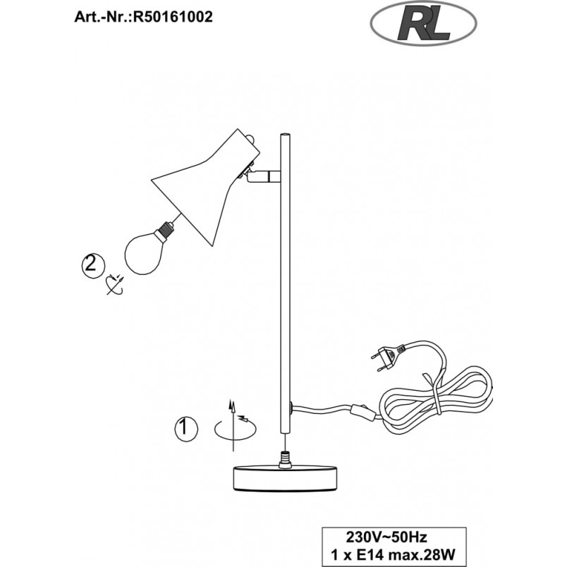 Lampa biurkowa industrialna Nina | Czarno-złota Reality