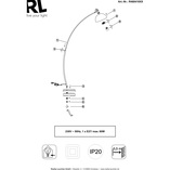 Lampa podłogowa łukowa czarna industrialna | Reality Recife