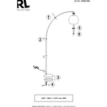 Lampa podłogowa łukowa Brasilia biało-chromowa | Reality