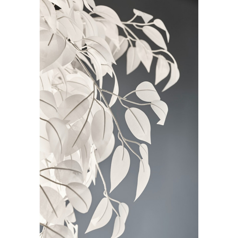 Lampa podłogowa Leavy biało-chromowa | Elegancki design