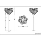 Lampa podłogowa Leavy biało-chromowa | Elegancki design