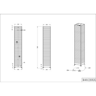 Lampa podłogowa Bamboo biała Reality - Stylowe oświetlenie