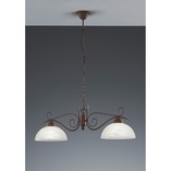 Lampa wisząca antyczna Country II - Miedź/Zielony | Reality