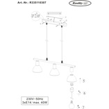 Lampa wisząca Dallas III - nowoczesny design, biały | Reality