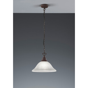 Lampa wisząca antyczna Country - Miedź/Zielony | Reality