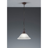 Lampa wisząca antyczna Country - Miedź/Zielony | Reality