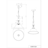 Lampa wisząca antyczna Country - Miedź/Zielony | Reality