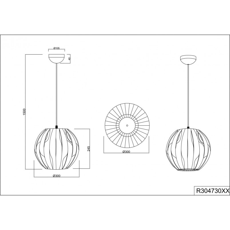 Lampa Glamour Reality Kula Biała 30cm - Eleganckie Oświetlenie