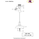 Lampa Wisząca Industrialna Will | Reality | 36cm, Nikiel Matowy
