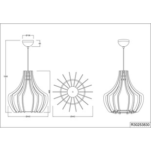 Lampa Wisząca Wood Reality | Skandynawski Design, 44cm