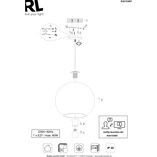 Lampa wisząca Moon - szklana kula, biały kolor | Reality