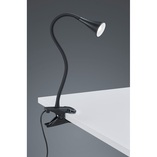 Lampa klips Reality Viper czarna | Nowoczesna lampa biurkowa