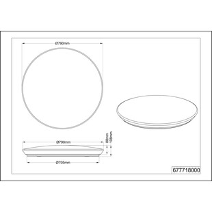 Plafon LED Nagano z pilotem | Trio - 79cm, Biały