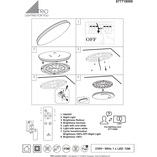 Plafon LED Nagano z pilotem | Trio - 79cm, Biały