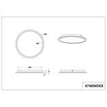 Plafon LED Phoenix 45cm - Ściemnialny, Biały/Nikiel | Trio