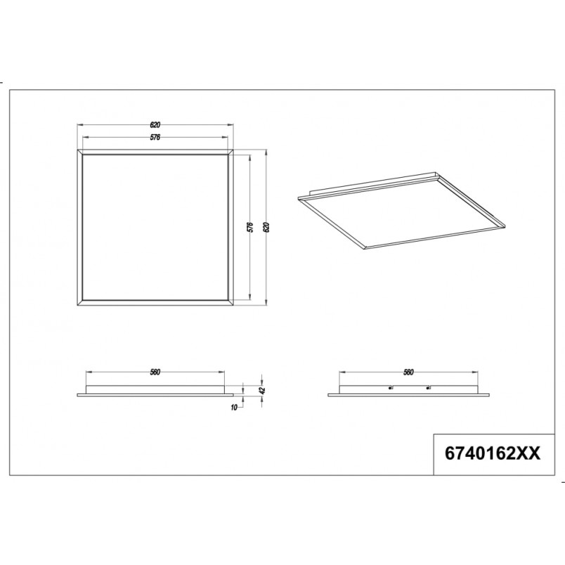 Plafon LED Phoenix 62cm Trio - Nowoczesne oświetlenie