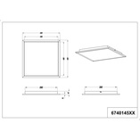 Plafon LED kwadratowy Phoenix Trio 45cm - Nowoczesne Oświetlenie