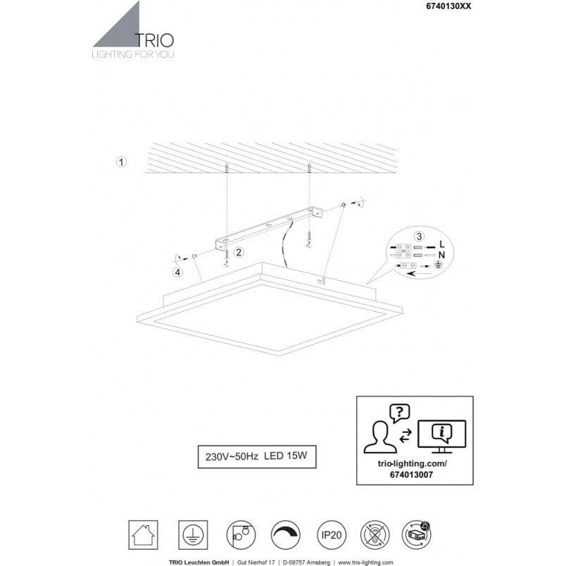 Plafon LED Phoenix 30cm - Trio | Nowoczesne oświetlenie