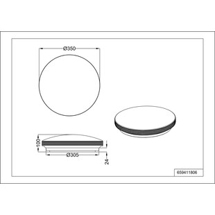 Plafon LED Apart 35cm - Nowoczesny design | Trio