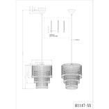 Lampa wisząca kryształowa Orient | Reality - Glamour 25cm