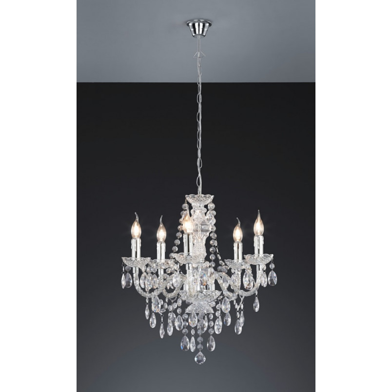 Żyrandol Lustre 52cm - Kryształowy Blask | Reality