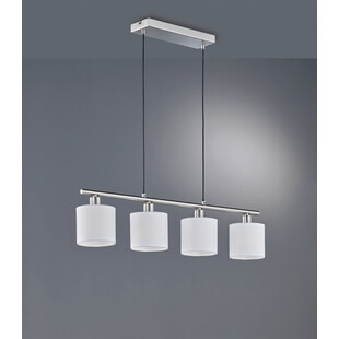 Lampa wisząca Tommy IV - biały/nikiel, 75cm | Trio Reality