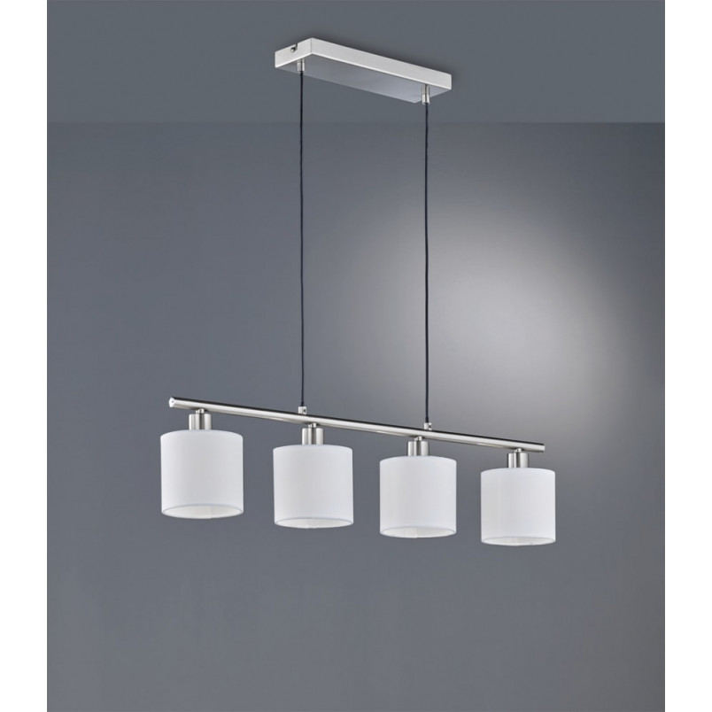 Lampa wisząca Tommy IV - biały/nikiel, 75cm | Trio Reality