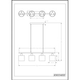 Lampa wisząca Tommy IV - biały/nikiel, 75cm | Trio Reality