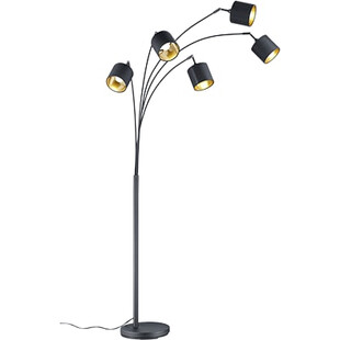 Lampa podłogowa 5 punktowa Tommy Czarny Mat marki Reality
