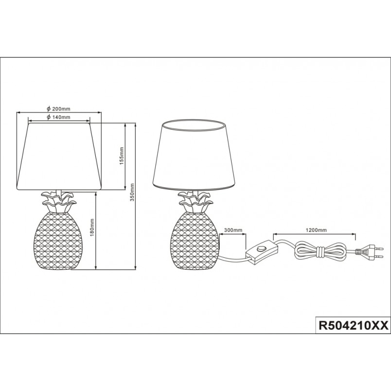 Lampa stołowa Glamour Pineapple | Reality - Elegancki Design