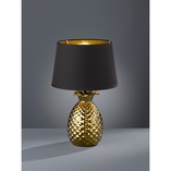 Lampa stołowa glamour Pineapple | Czarna i złota | Reality