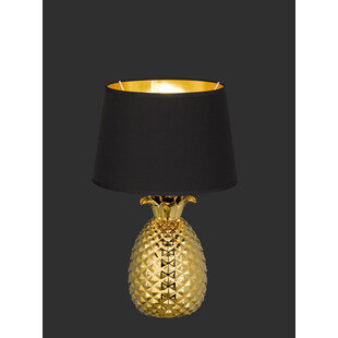 Lampa stołowa glamour Pineapple | Czarna i złota | Reality
