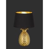 Lampa stołowa glamour Pineapple | Czarna i złota | Reality
