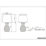 Lampa stołowa glamour Pineapple | Czarna i złota | Reality