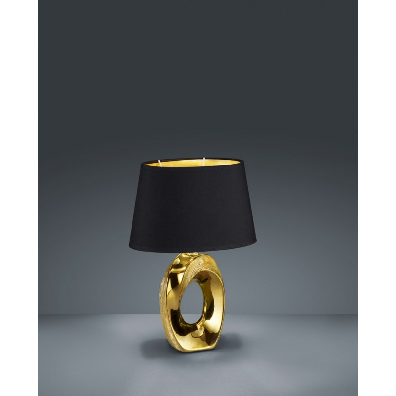 Lampa stołowa glamour czarna/złota Reality | Stylowe oświetlenie