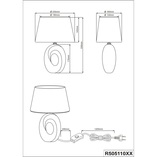 Lampa stołowa glamour czarna/złota Reality | Stylowe oświetlenie