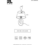 Lampa stołowa glamour czarna/złota Reality | Stylowe oświetlenie