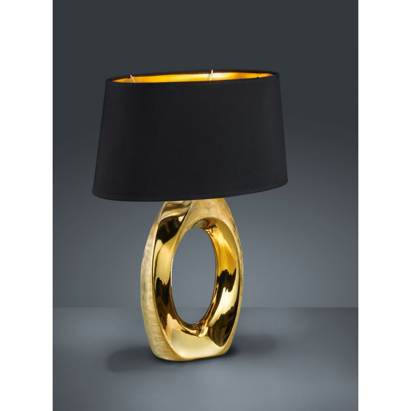 Lampa stołowa glamour czarno-złota Reality | Elegancki design