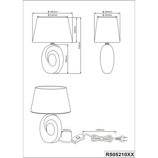 Lampa stołowa glamour czarno-złota Reality | Elegancki design