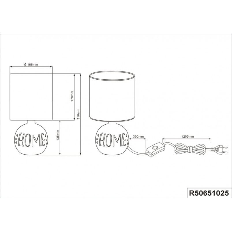 Lampa stołowa ceramiczna biała Reality Esna Home 31 - Stylowe oświetlenie