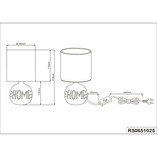 Lampa stołowa ceramiczna biała Reality Esna Home 31 - Stylowe oświetlenie