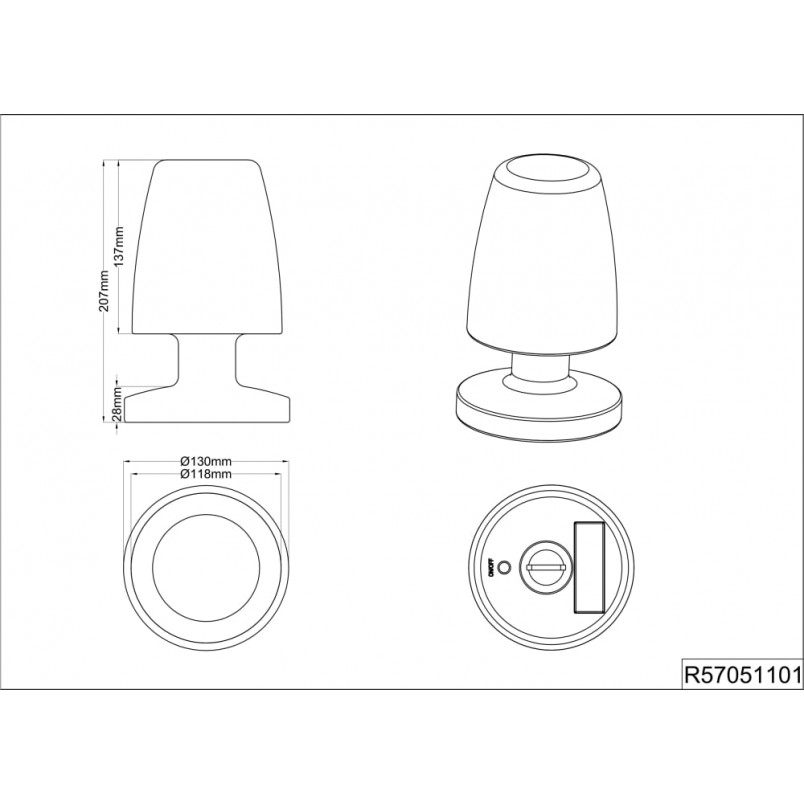 Lampa Ogrodowa LED Dora - Reality | Biała, Stołowa, IP44