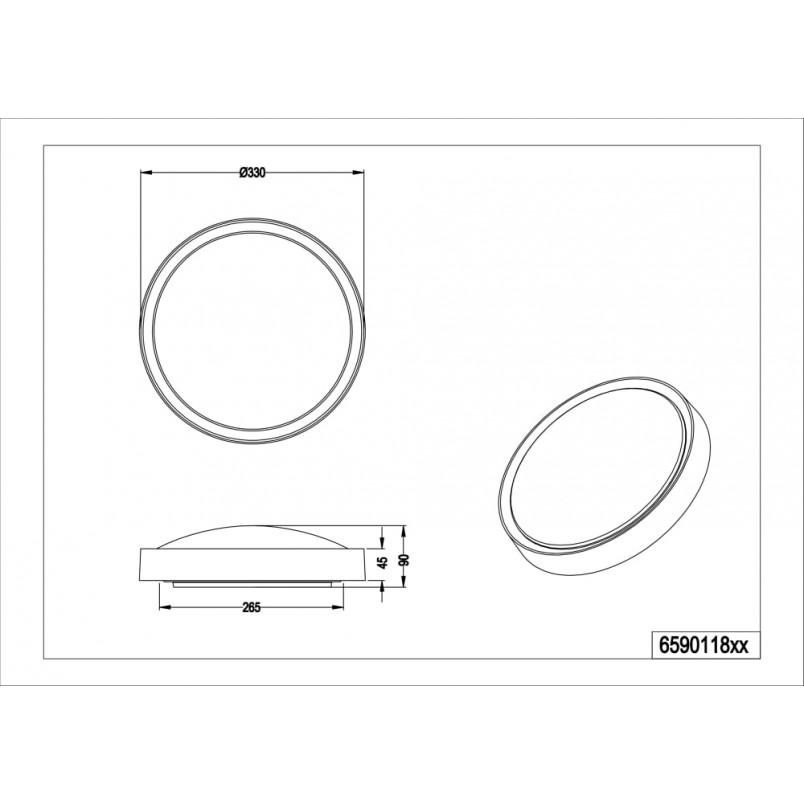 Plafon łazienkowy LED Trio Clarimo 33cm | Nowoczesny design
