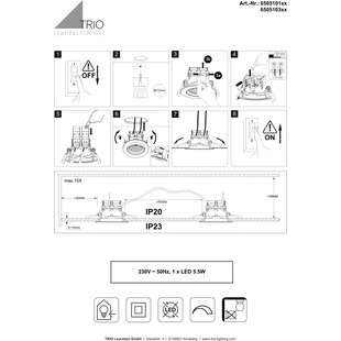 Lampa spot Trio Pamir 8cm LED nikiel matowy - Oczko