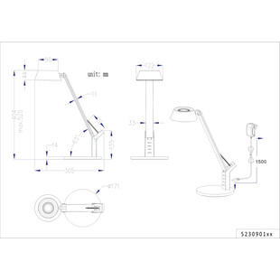 Lampa biurkowa LED Trio Ava - Nowoczesny design, USB