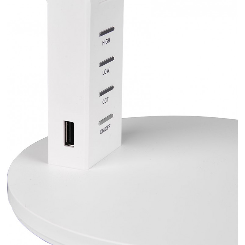 Lampa biurkowa LED Ava biała Trio - Nowoczesny design