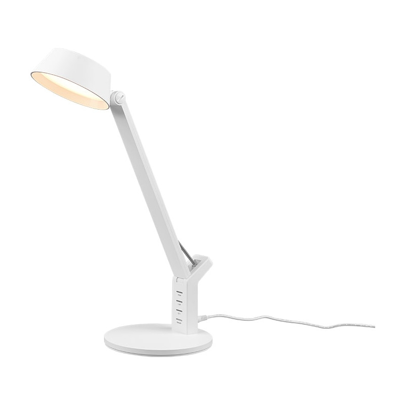 Lampa biurkowa LED Ava biała Trio - Nowoczesny design