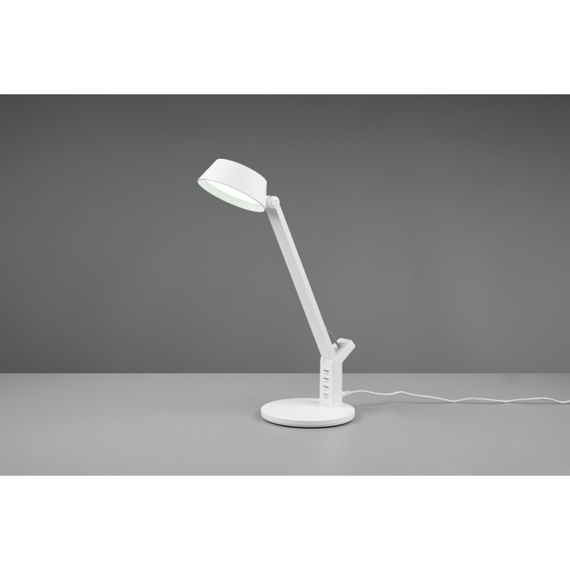 Lampa biurkowa LED Ava biała Trio - Nowoczesny design